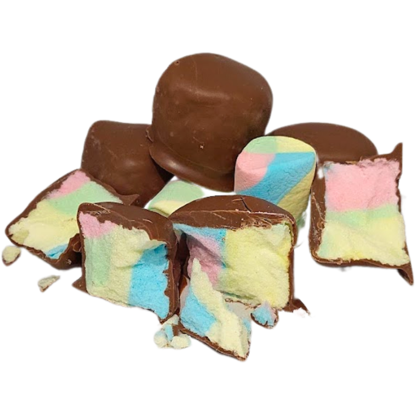 Frochies Rainbow Marshmallow chocolate coated freeze dried lollies