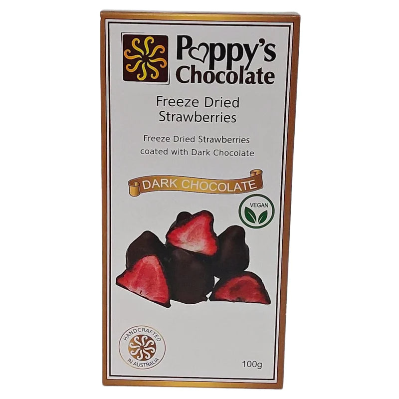 Dark Chocolate coated Freeze dried Strawberries 100g