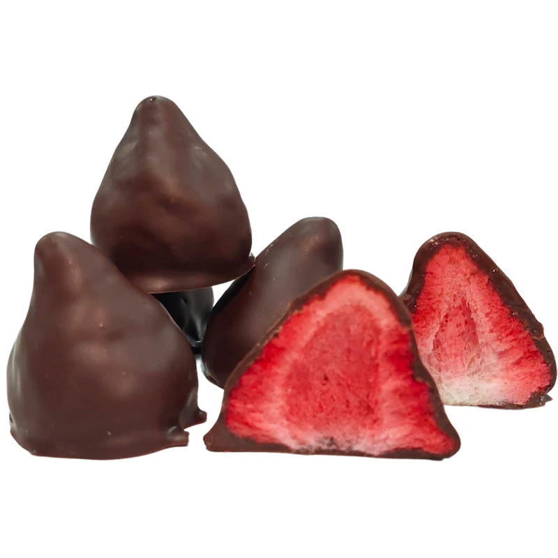 Dark Chocolate coated Freeze dried Strawberries 100g