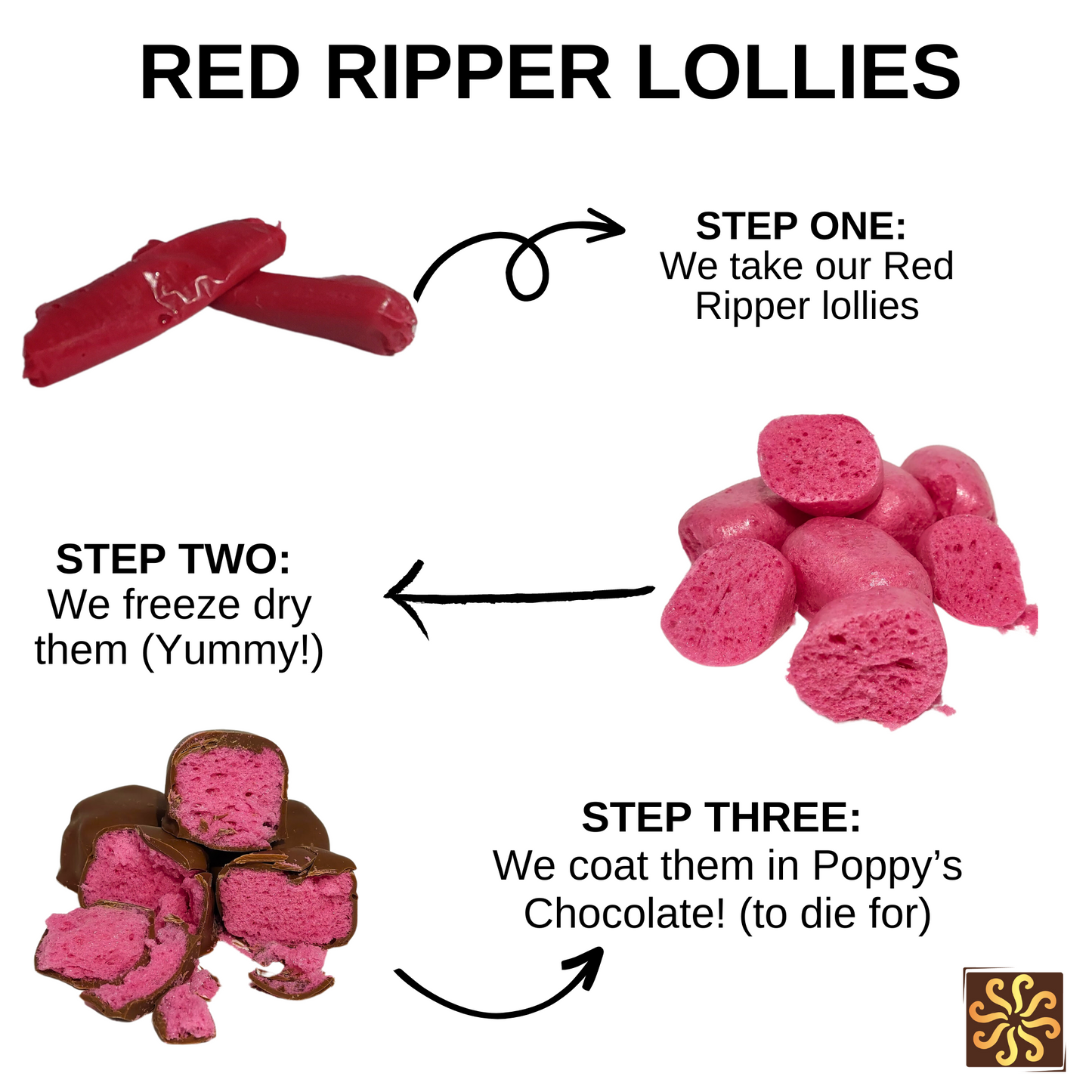 Frochies Red Ripper chocolate coated freeze dried lollies