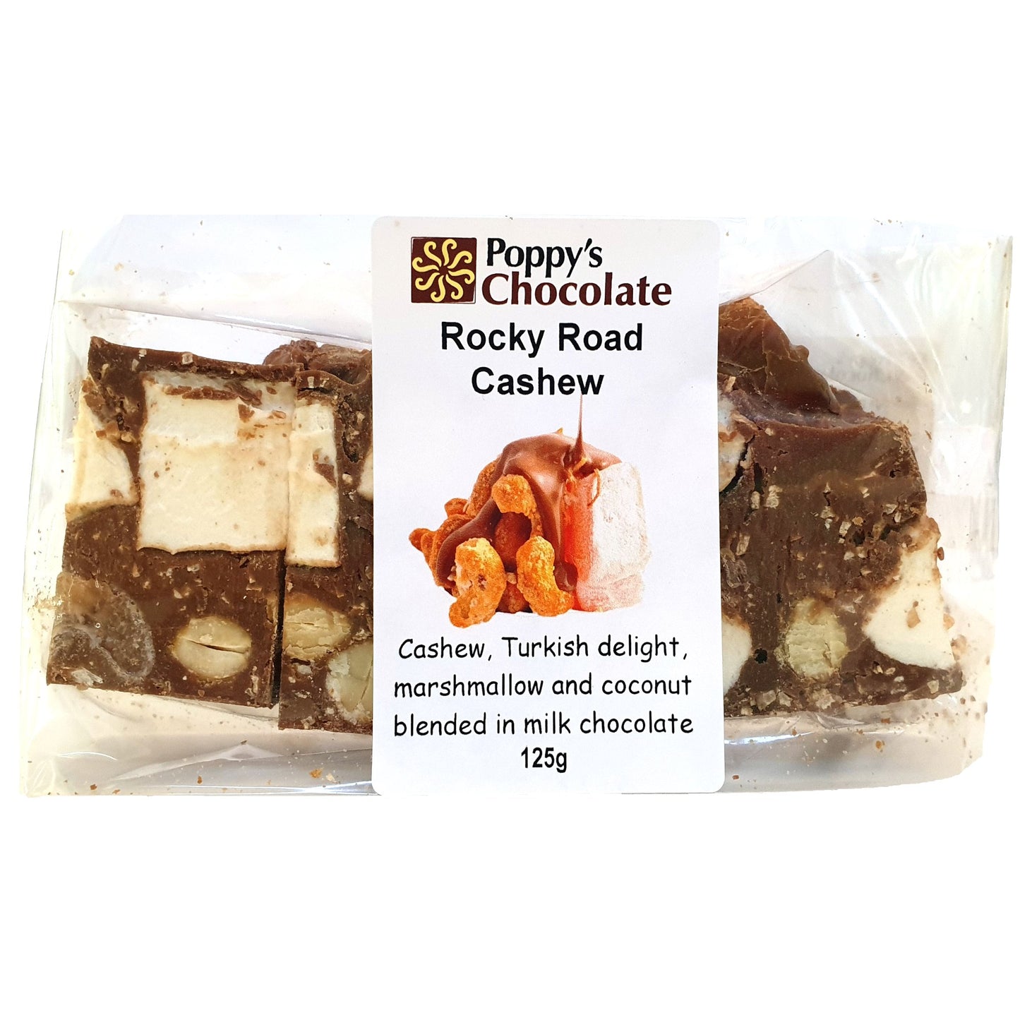 Rocky Road Cashew and Turkish Delight Milk Chocolate 125g