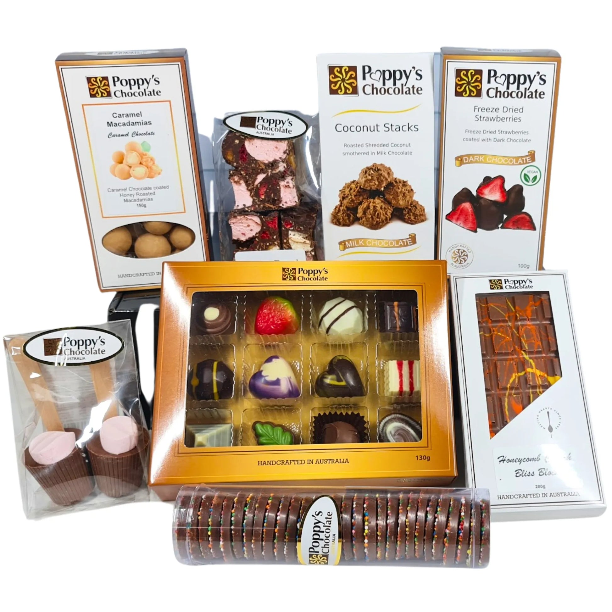 Poppy's Chocolate The Chocolate Connoisseurs Chocolate Hamper Luxury Handmade Chocolate Australia