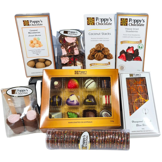 Poppy's Chocolate The Chocolate Connoisseurs Chocolate Hamper Luxury Handmade Chocolate Australia