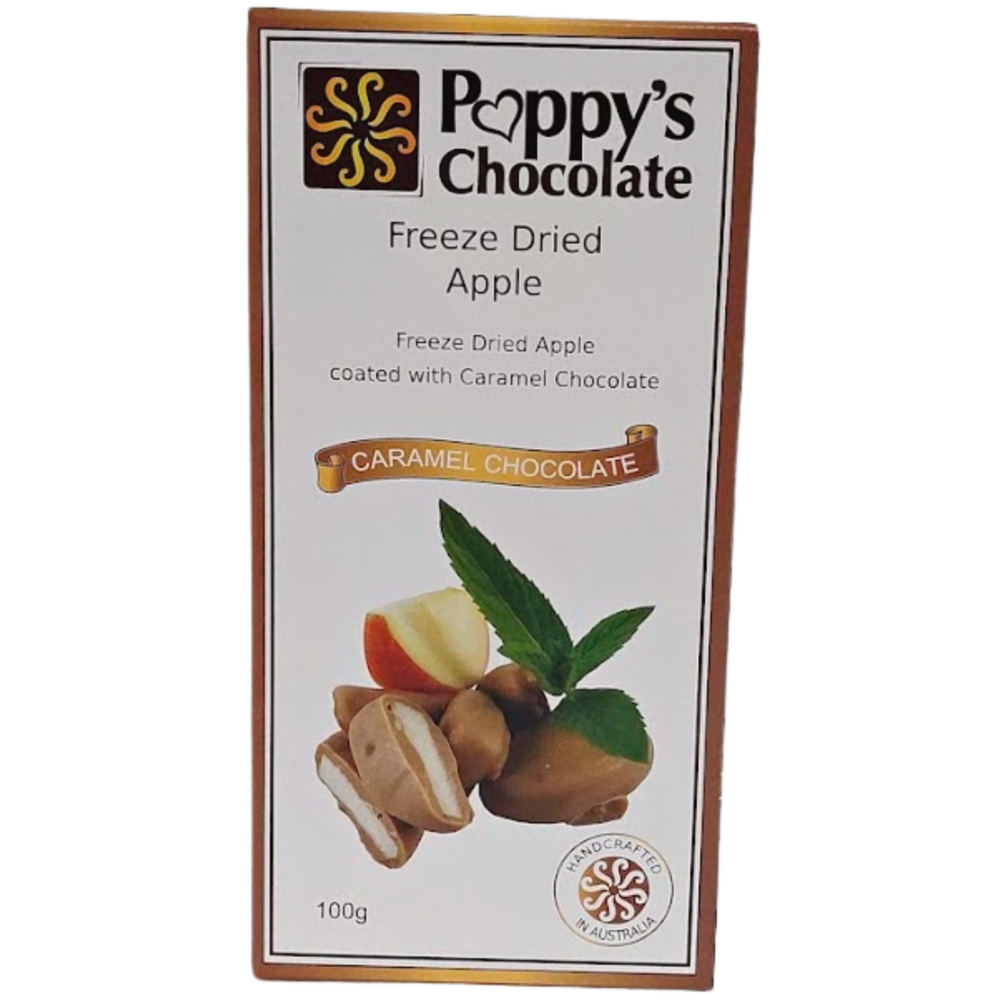 Caramel Chocolate Coated Freeze Dried Apple 100g