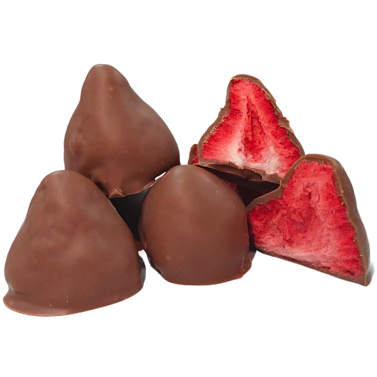 Milk Chocolate coated Freeze dried Strawberries 100g - Poppy's ...