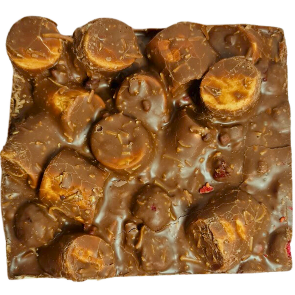 Rocky Road Raspberry and Macadamia Milk Chocolate Block 500g – Poppy's ...