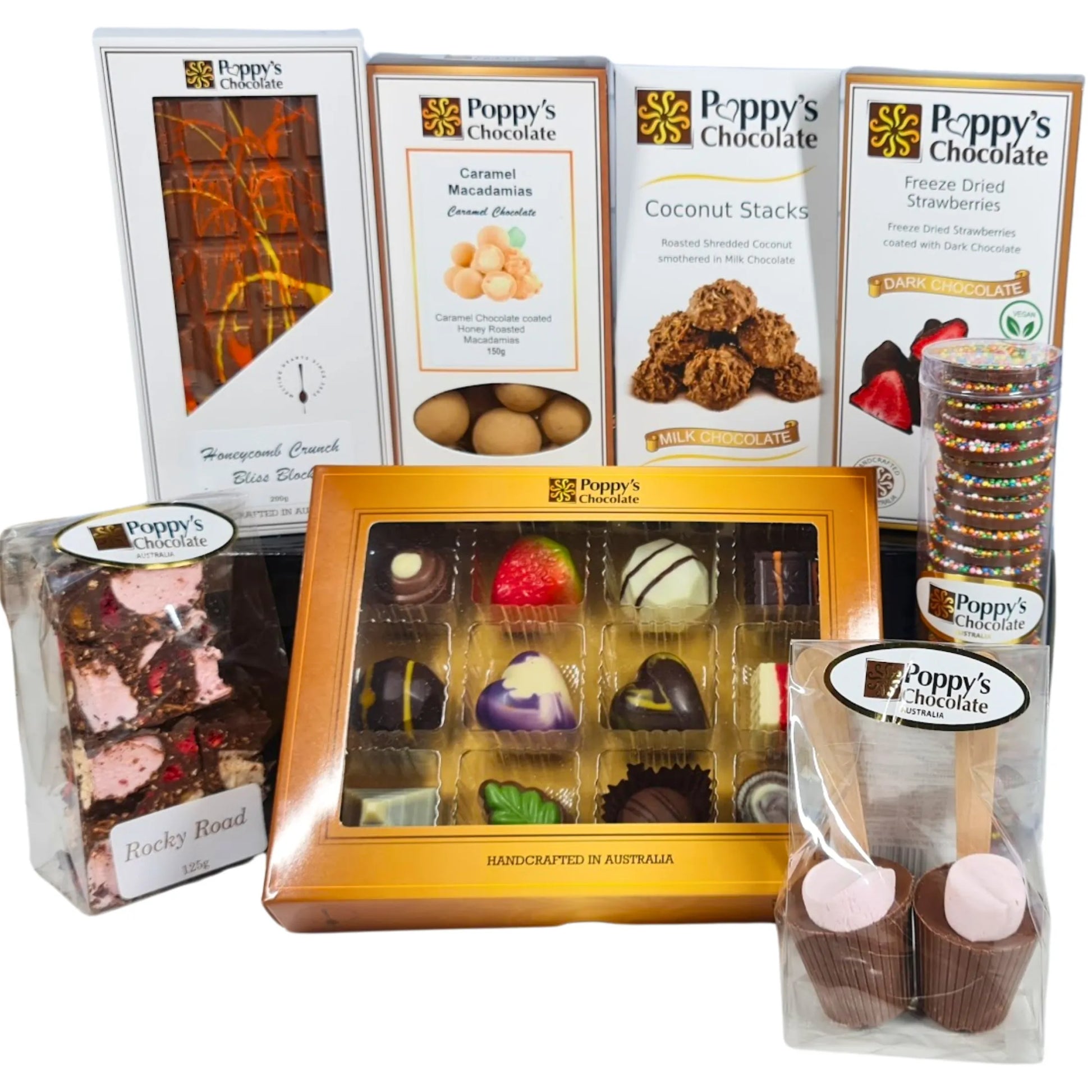 Poppy's Chocolate The Chocolate Connoisseurs Chocolate Hamper Luxury Handmade Chocolate Australia