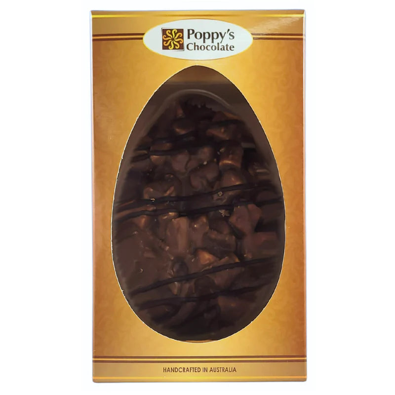 Rocky Road Easter Egg Milk Chocolate Macadamia Cherry