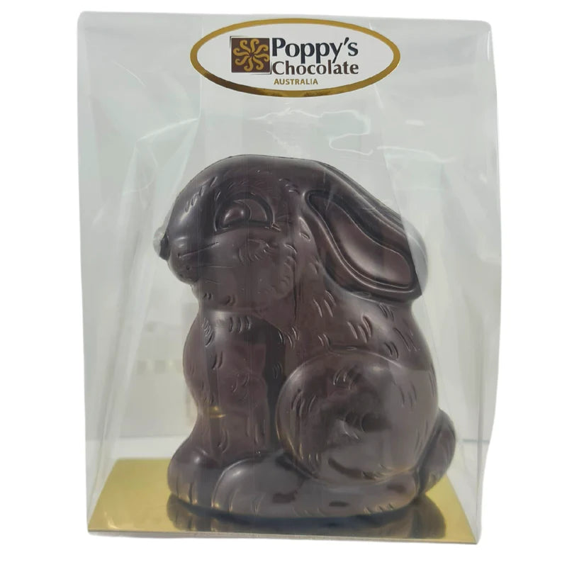 Dark Chocolate Sitting Easter Bunny - Vegan