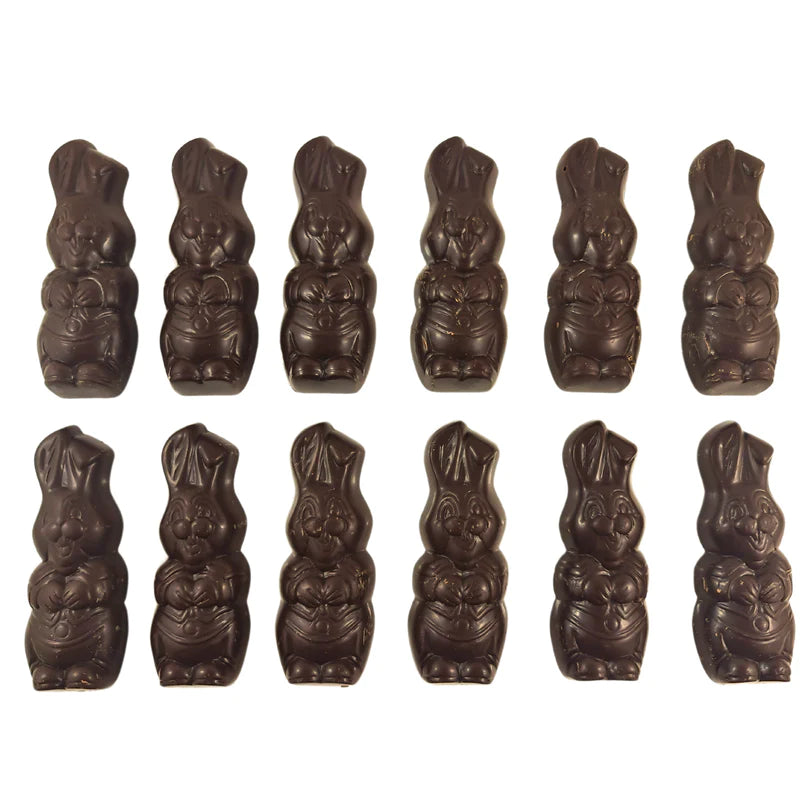 Dark Chocolate Easter Bunnies 12 Pack