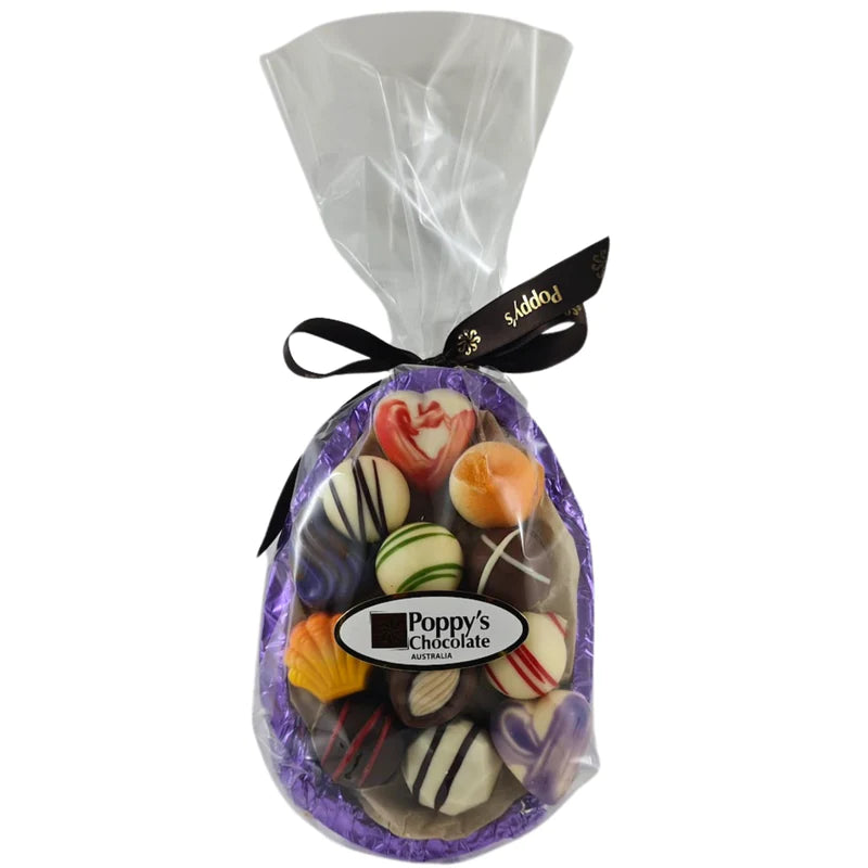 White Chocolate Easter Egg with 12 Gourmet Chocolates