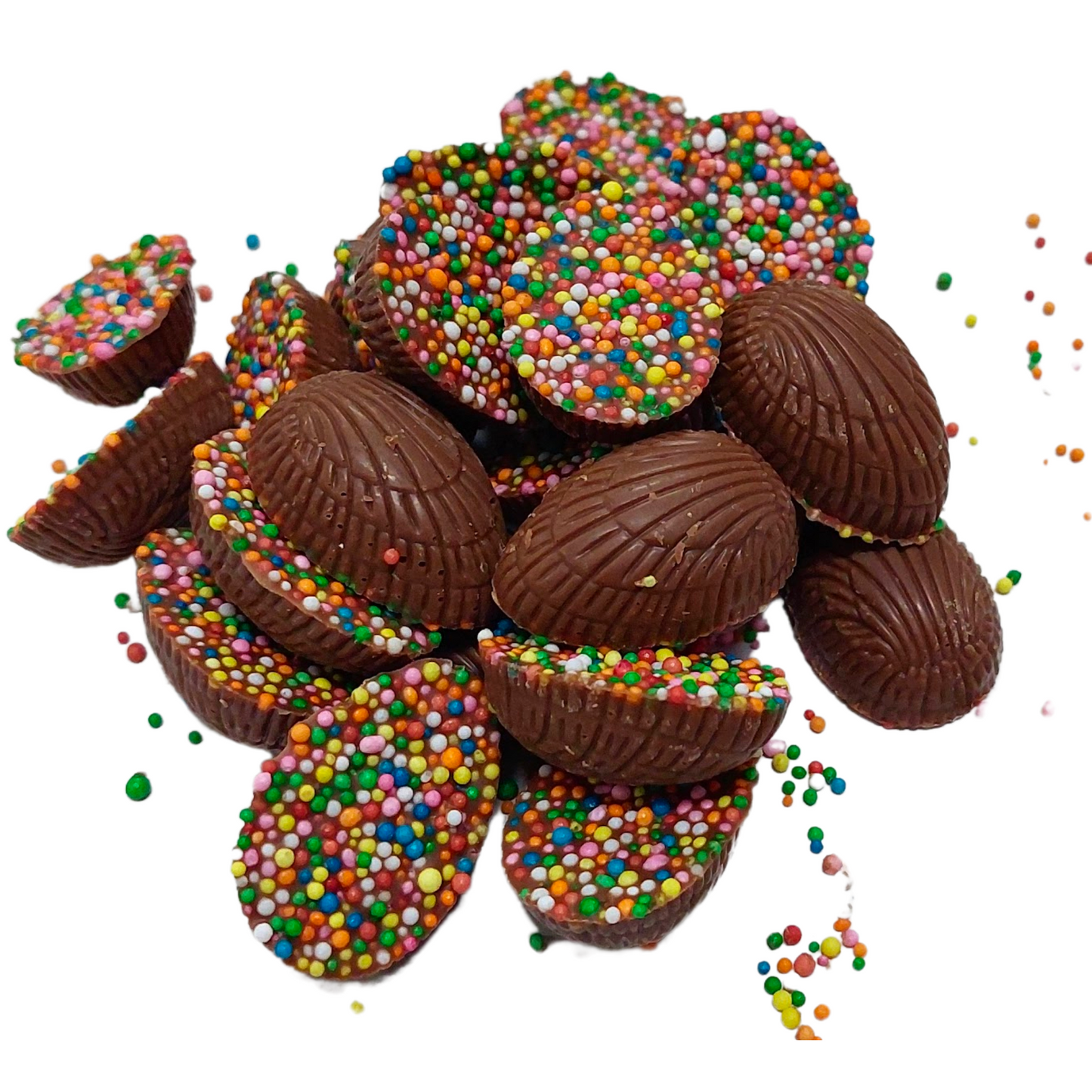 Milk Chocolate Mini Half Sprinkle Easter Eggs 24 Pack