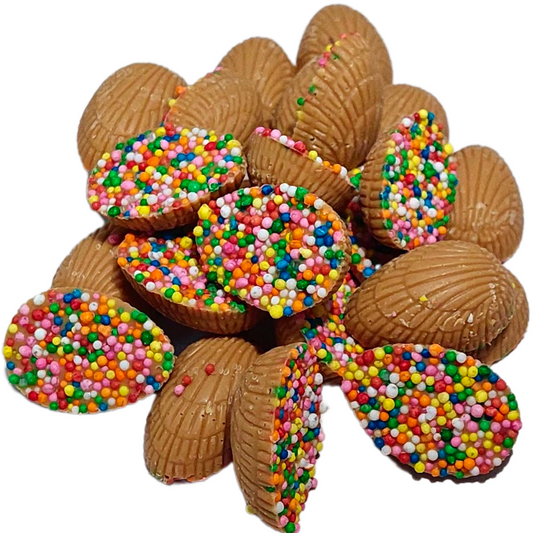 Mini Half Sprinkle Easter Eggs 24 Pack Caramel Chocolate