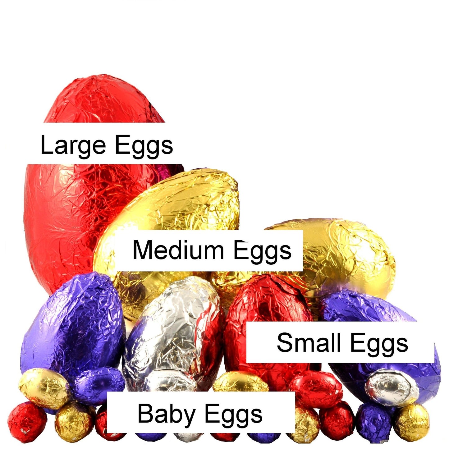 Milk Chocolate Foil Wrapped Easter Egg Baby 3kg (300 eggs)