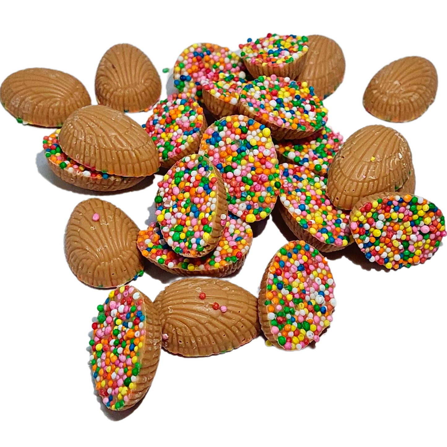 Mini Half Sprinkle Easter Eggs 24 Pack Caramel Chocolate