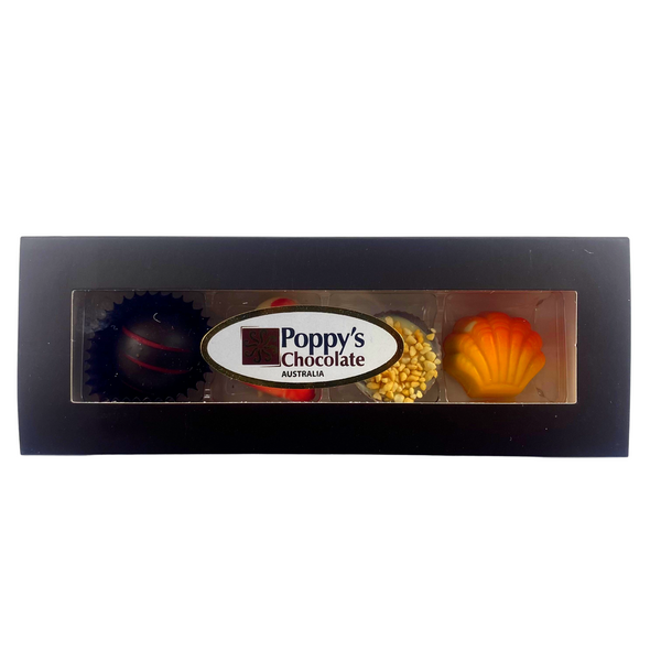 Gift Box 4 gourmet chocolates Poppy's Chocolate Wholesale