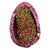 Milk Chocolate Half Easter Egg Filled with Sprinkles - PINK Foil