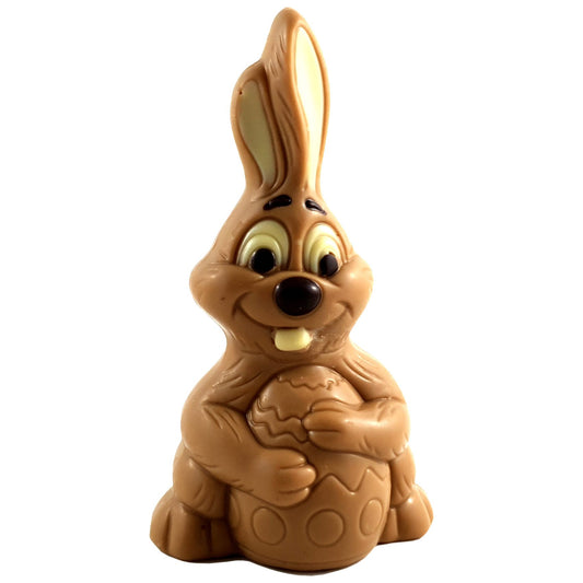 Caramel Chocolate Easter Bunny Holding Egg Small