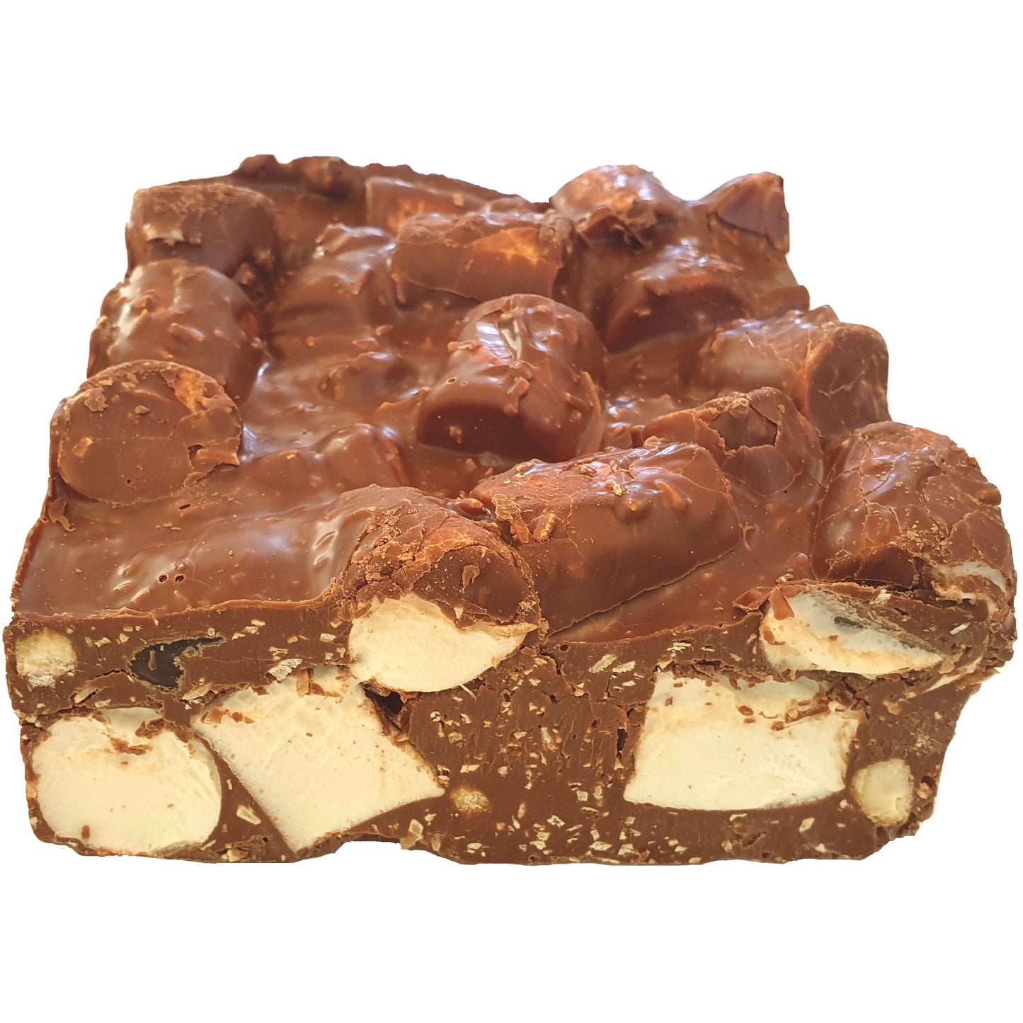 Rocky Road Cashew and Turkish Delight Milk Chocolate Block 500g