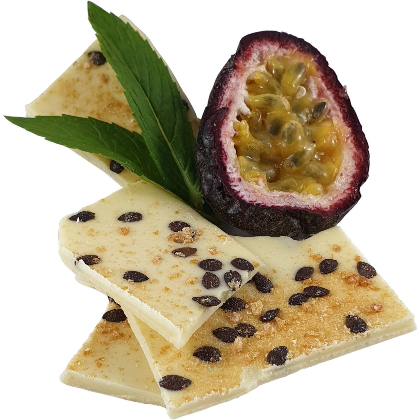 Passionfruit and White Chocolate Bark 100g